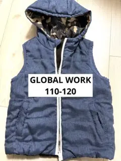 GLOBAL WORK 110-120 リバーシブル　ダウン　ベスト