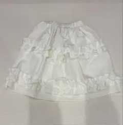 キッズ　白　スカート
