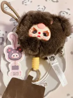 babythree スマホショルダーストラップ　熊　クマ　キラ目　泣き目　バッグ