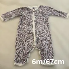 Petit Bateau 花柄ロンパース 67cm