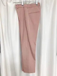 【美品】スマートアンクルパンツ　2WAYストレッチ　丈長め　ピンク　M