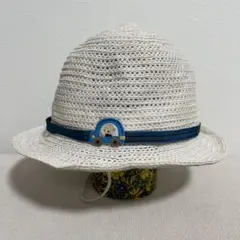 ファミリア　ストローハット　ブルー　49センチ