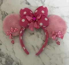 ミニー　ピンク　カチューシャ　水玉