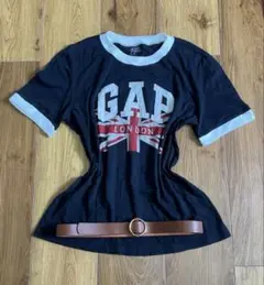 【y2k 00s】GAPリンガーTシャツ 刺繍プリント グランジ USA 古着