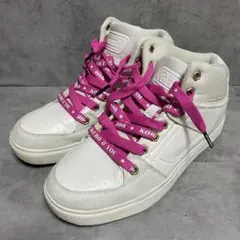 【コールマン】（24.5）ハイカットスニーカー ホワイト 572301