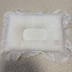 anmyu ベビー枕 ドーナツ枕 ホワイト レース