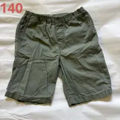 UNIQLO ハーフパンツ 半ズボン キッズ カーキ 140
