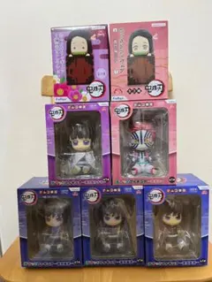 鬼滅の刃　禰豆子　ひっかけ　ぽてっとフィギュア　冨岡義勇　栗花落カナヲ　猗窩座