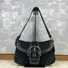 Coach Soho Black Signature Bag