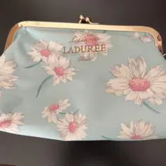 Ladurée 花柄ポーチ 水色