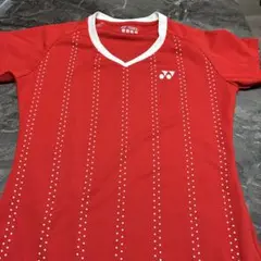 YONEX レッド ストライプ Tシャツ L