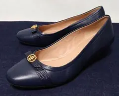 COLE HAAN ネイビー ウェッジソール パンプスのサムネイル