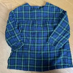美品　無印良品　チェック　ブラウス　チュニック　100
