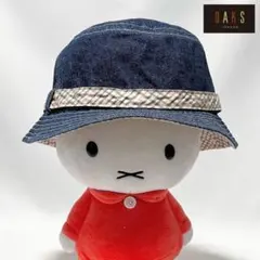 【超美品】英国王室御用達DAKSダックス KIDS用ハウスチェック×デニムハットのサムネイル