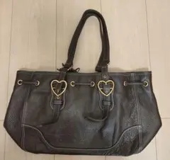 サマンサタバサ/ショルダーバッグ/ハートバックル本革ブラウン