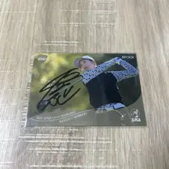 與語優奈　直筆サインボール　ネームオウンボール　女子プロゴルフ　JLPGA 與語優奈 直筆サインカード 女子プロゴルフ JLPGA ルーキーカード RC