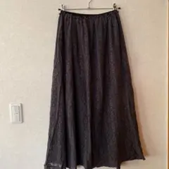 チャオパニックティピー　マキシ丈　総レース　ロングスカート  L グレー