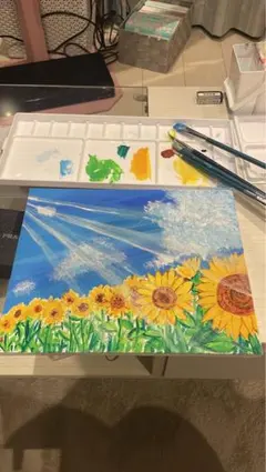 現代アート ひまわり 絵画 キャンバス