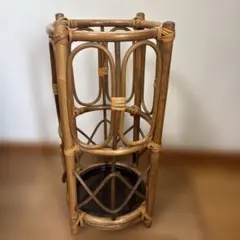 ラタン 傘立て 籐製 インテリア 収納のサムネイル