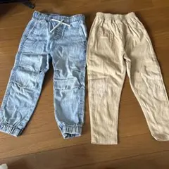 2点　H&M デニム　ベージュ　パンツ　110サイズ