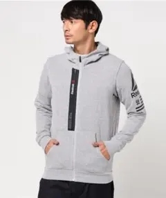 Reebok フルジップパーカー グレー