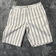 GU ストライプ コットン ショートパンツ 40