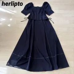 herlipto Eze Puff-Sleeve Denim Dress - メルカリ