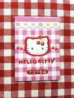 HELLO KITTY サイン帳 さくらんぼチェック柄 1998年製 レトロ 2025年