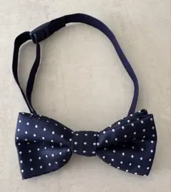 H＆M 蝶ネクタイ　ネイビー　水玉