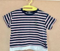POLO Tシャツ ボーダー 110cm ネイビーのサムネイル