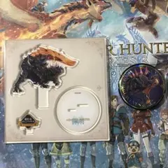 モンハンストーリーズ3 アクリルスタンド 缶バッジ ディノバルドセット