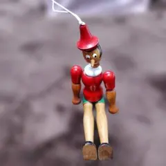木製 ピノキオ オーナメント 人形