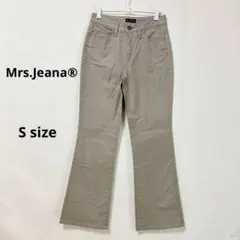 ミセスジーナ　Mrs.Jeana® ブーツカットパンツ　S グレージュ　デニム