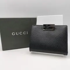 グッチ　折財布　財布　ウォレット　Gクリップ　ブラック