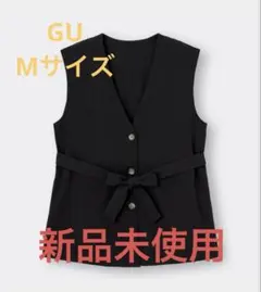 GU ベルテッドジレ　レディース　黒