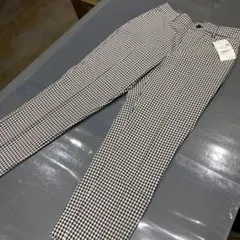 【6457】新品　クロップドパンツ　ギンガムチェック　Lサイズのサムネイル