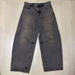 バレルレッグジーンズ gu xl ブラウン