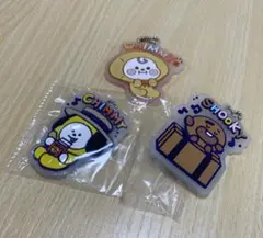 BT21 ラバーキーホルダー　ストラップ　3点セット　チミー　シュキ