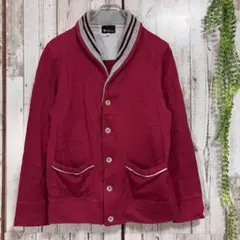 ☆THE SHOP TK☆カーディガン M レッド タイト スウェット 長袖