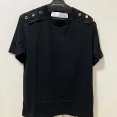 新品未使用 ヴィクトリアベッカム 黒デザインTシャツ Victoria Beckham(ヴィクトリアベッカム) Tシャツ・カットソー