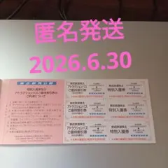 東武鉄道　株主優待　東武動物公園　3人　.