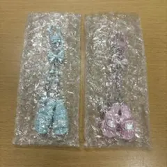 ハローキティ キーホルダー シークレットチャーム　スリッパ　ピンク　水色