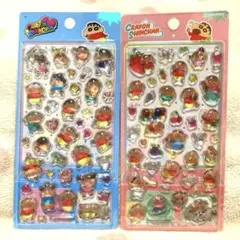 クレヨンしんちゃん 3D立体 ポップシール ジュエリードロップシール 2枚セット