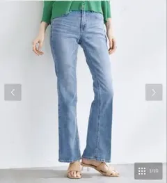 SOMETHING LISA フレアデニムパンツ　SEA51