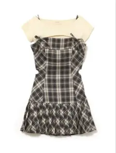 Andmary アンドマリー Karen check mini dress andmary Karen check mini dress Sサイズ - メルカリ