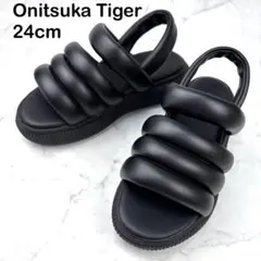 【超美品】Onitsuka Tiger スポーツサンダル 24 厚底 黒のサムネイル