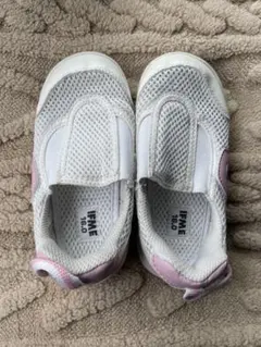 IFME 上履きシューズ 内ばき　16cm ホワイト/ピンク