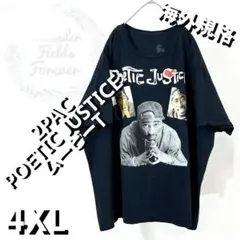 ポエティックジャスティスムービーTシャツ映画b系ヒップホップ黒4XLアメリカ古着