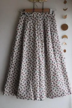 TALBOTS×LIBERTY フレア ペイズリー柄 ロングスカート