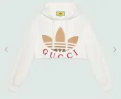 adidas×GUCCI クロップド スウェットシャツ パーカー